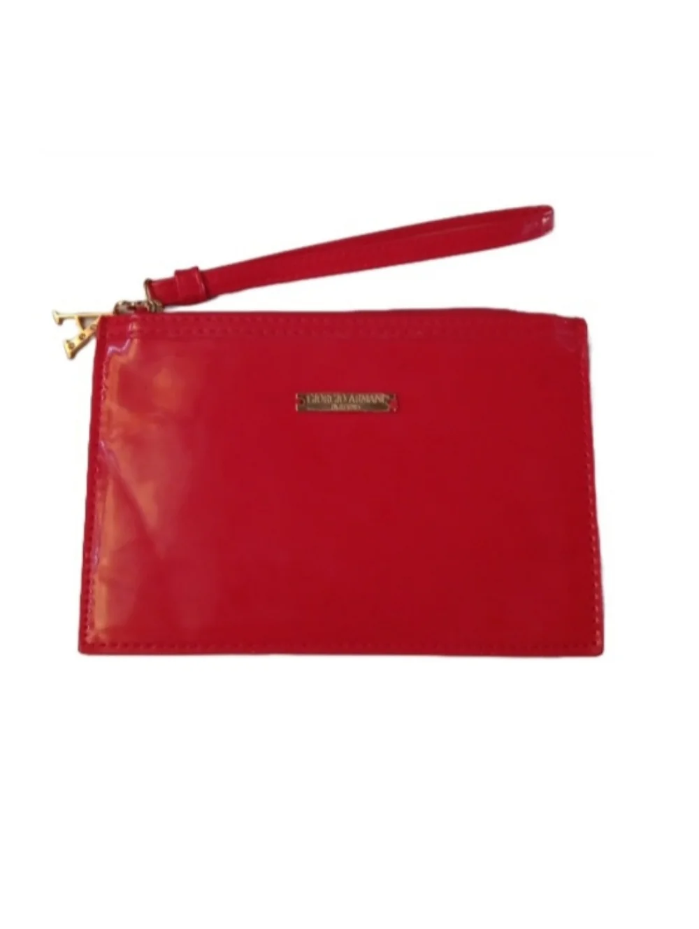 Giorgio Armani Parfums Red Makeup Bag Wristlet | NWOT